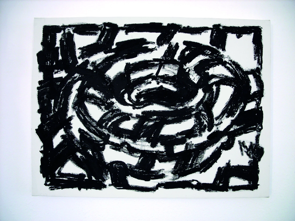 Strudel, 2011, Ölkreide auf Leinwand, Holzträger. Foto: Ingrid Hartlieb